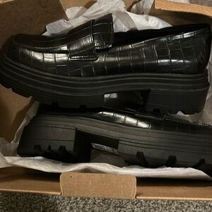 Topshop chunky croc loafers size 39